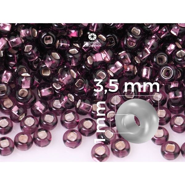 Preciosa Seed beads 7/0 3,5 mm Purple (27060) 20 g