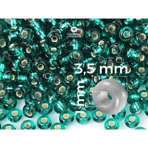 Preciosa Seed beads 7/0 3,5 mm Green (57710) 20 g