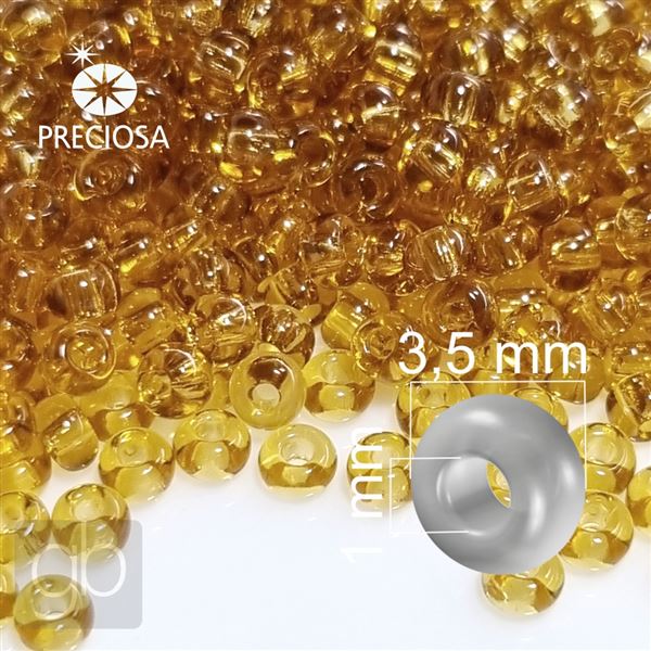 Preciosa Seed beads 7/0 3,5 mm Yellow (10050) 20 g