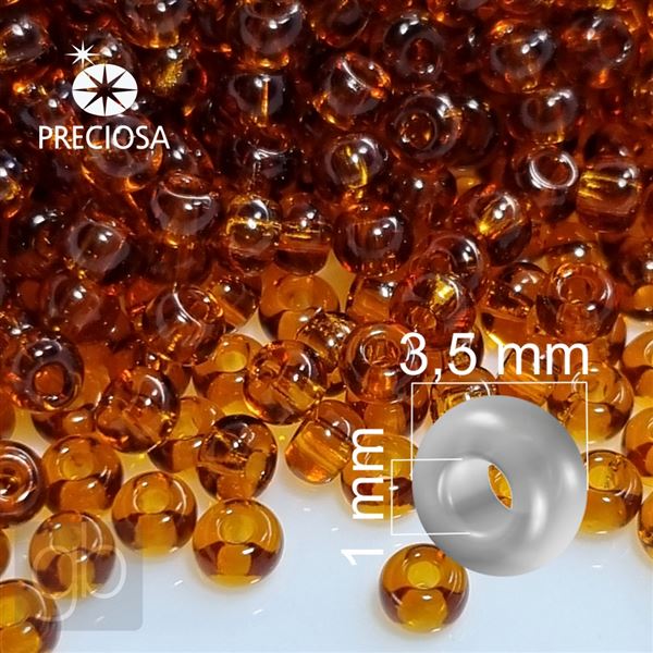 Preciosa Seed beads 7/0 3,5 mm Brown (10090) 20 g