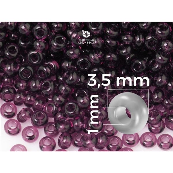 Preciosa Seed beads 7/0 3,5 mm Purple (20060) 20 g