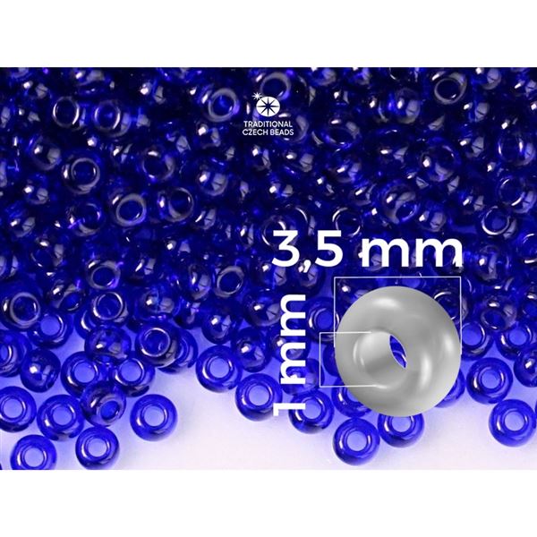 Preciosa Seed beads 7/0 3,5 mm Blue (30100) 20 g