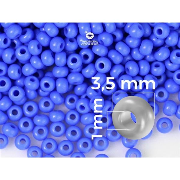 Preciosa Seed beads 7/0 3,5 mm Blue (33040) 20 g