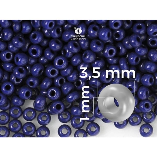 Preciosa Seed beads 7/0 3,5 mm Blue (33070) 20 g