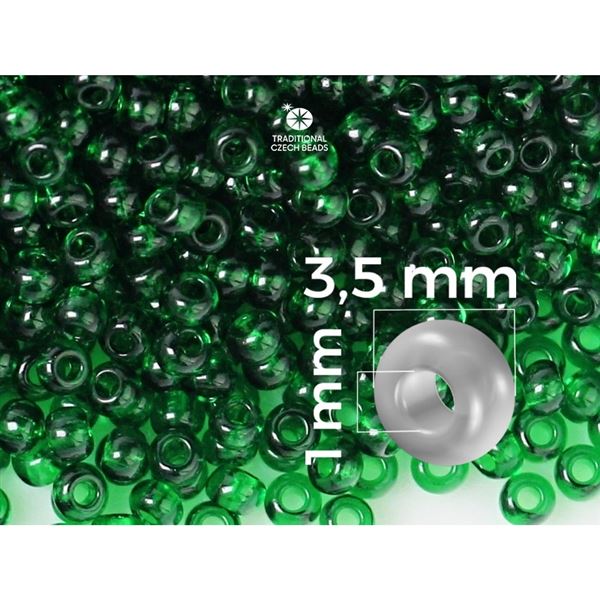 Preciosa Seed beads 7/0 3,5 mm Green (50060) 20 g