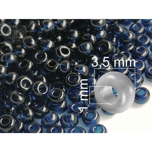 Preciosa Seed beads 7/0 3,5 mm Blue (60100) 20 g