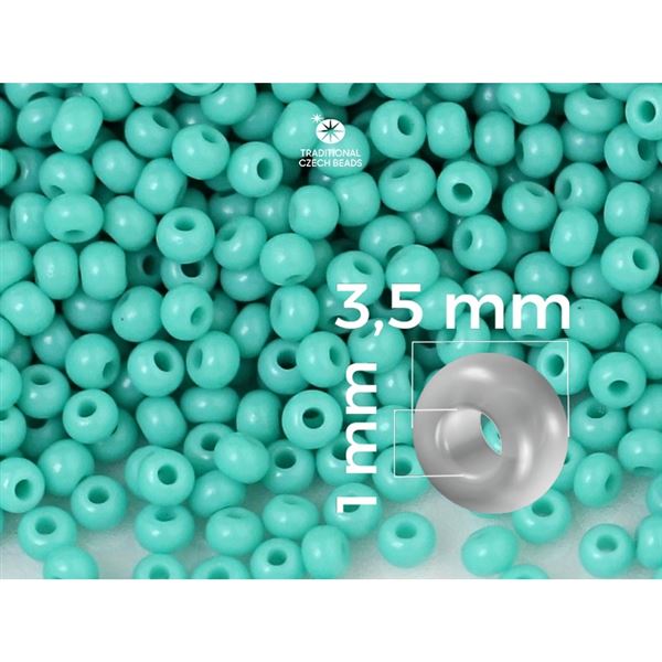 Preciosa Seed beads 7/0 3,5 mm Turquoise (63130) 20 g