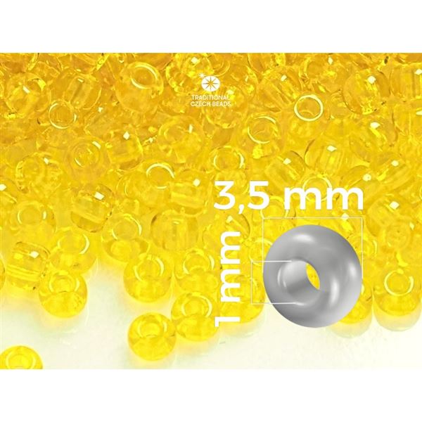 Preciosa Seed beads 7/0 3,5 mm Yellow (80010) 20 g