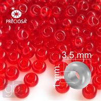 Preciosa Seed beads 7/0 3,5 mm Red 90070 20 g