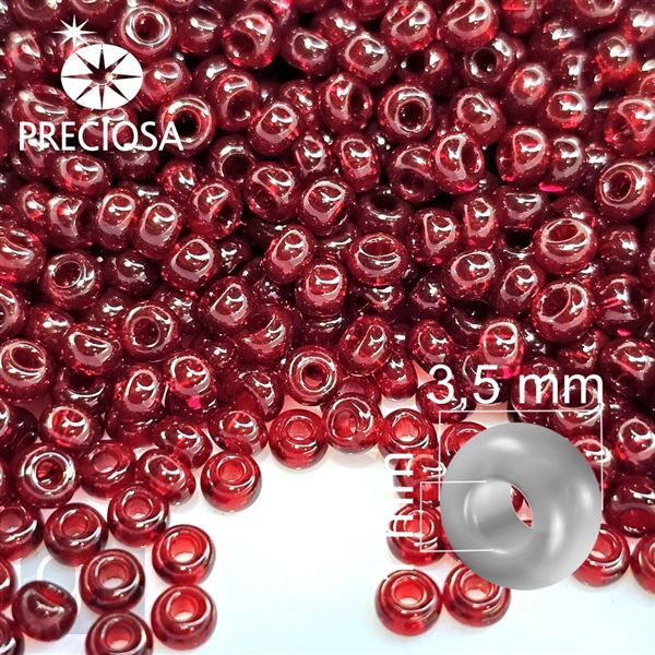 Preciosa Seed beads 7/0 3,5 mm Red 90120 20 g