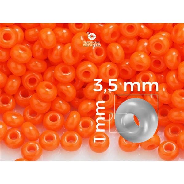 Preciosa Seed beads 7/0 3,5 mm Orange (93140) 20 g