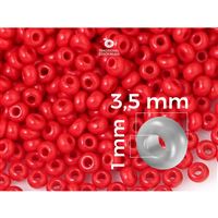 Preciosa Seed beads 7/0 3,5 mm Red (93190) 20 g