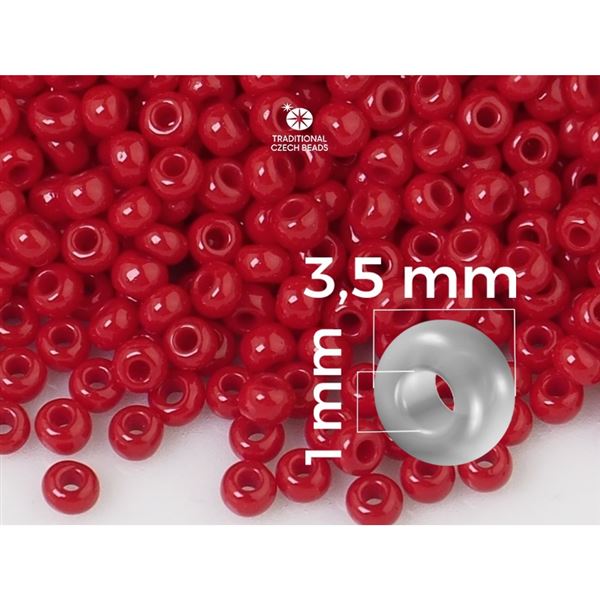 Preciosa Seed beads 7/0 3,5 mm Red (93210) 20 g