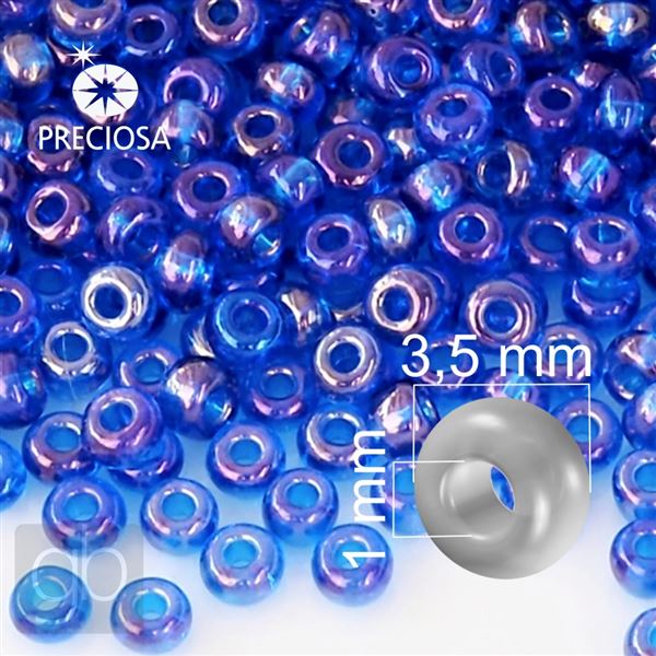 Preciosa Seed beads 7/0 3,5 mm Blue (31050) 20 g