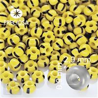 Preciosa STRIPED 8/0 2,9 mm Yellow Black 83500 50 g