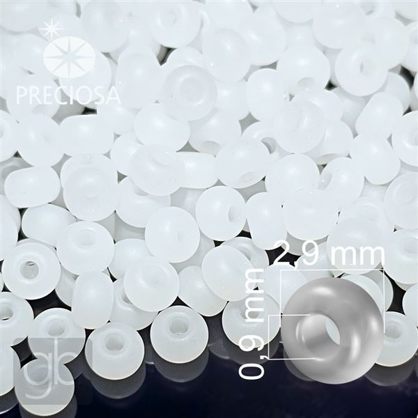 Preciosa Seed beads 8/0 2,9 mm White 02090 50 g