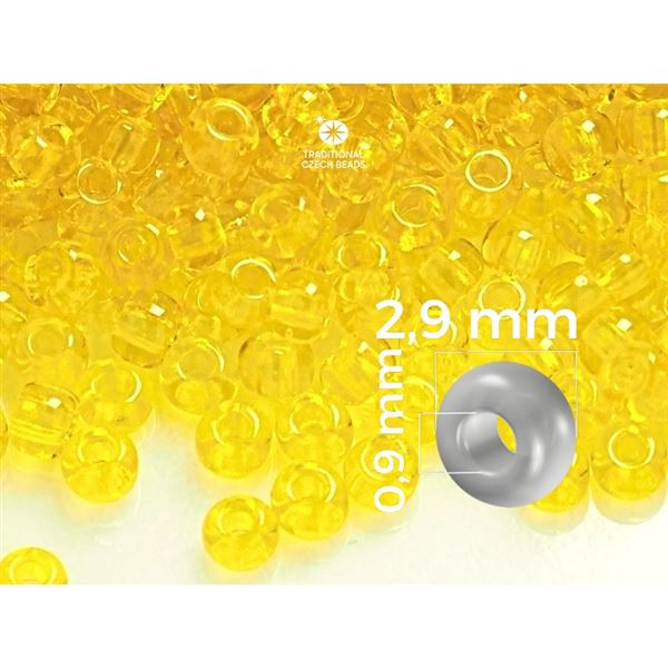 Preciosa Seed beads 8/0 2,9 mm Yellow (80010) 50 g