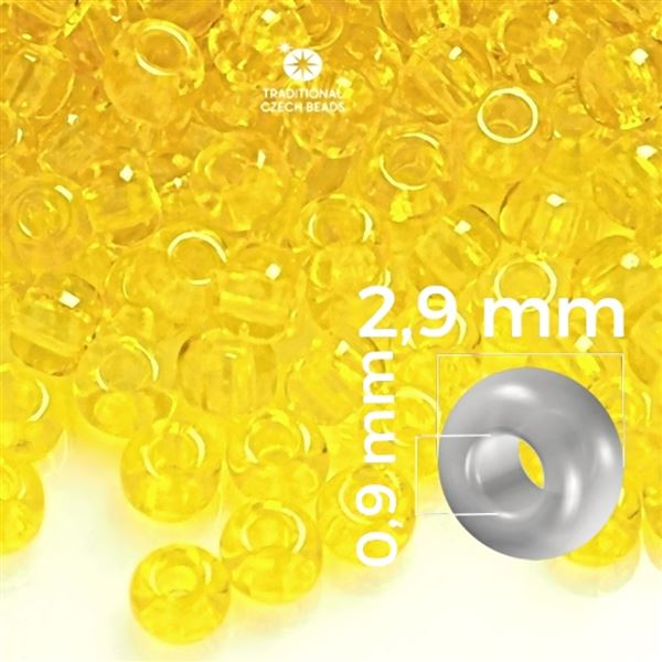 Preciosa Seed beads 8/0 2,9 mm Yellow 80010 50 g