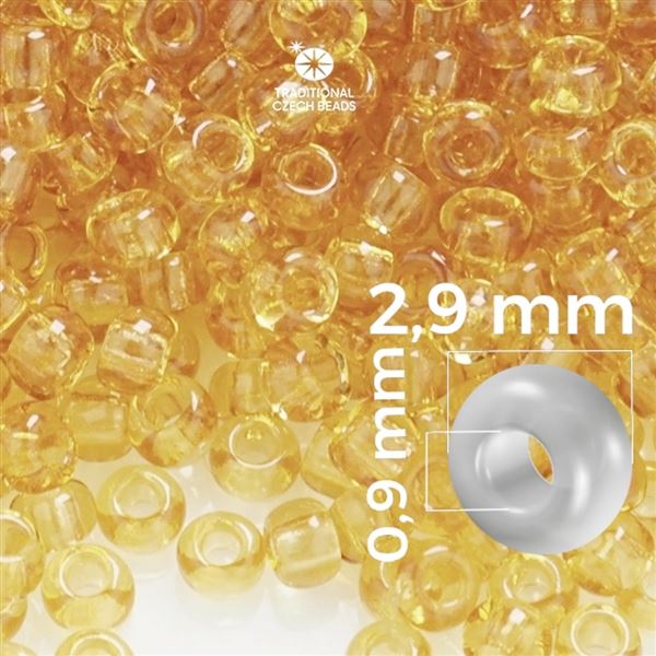 Preciosa Seed beads 8/0 2,9 mm Yellow 10050 50 g