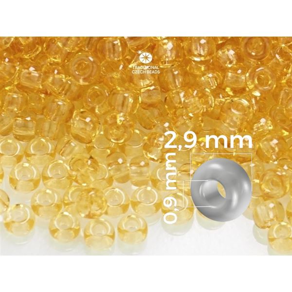 Preciosa Seed beads 8/0 2,9 mm Yellow (10020) 50 g