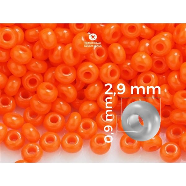 Preciosa Seed beads 8/0 2,9 mm Orange (93140) 50 g