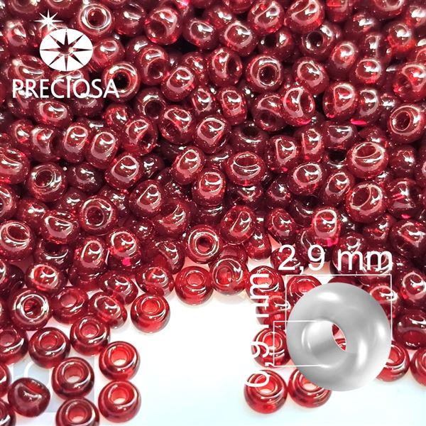 Preciosa Seed beads 8/0 2,9 mm Red 90120 50 g