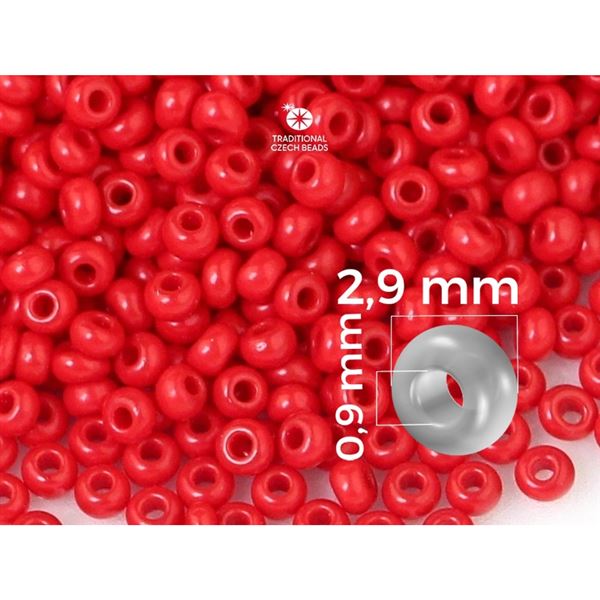 Preciosa Seed beads 8/0 2,9 mm Red (93190) 50 g