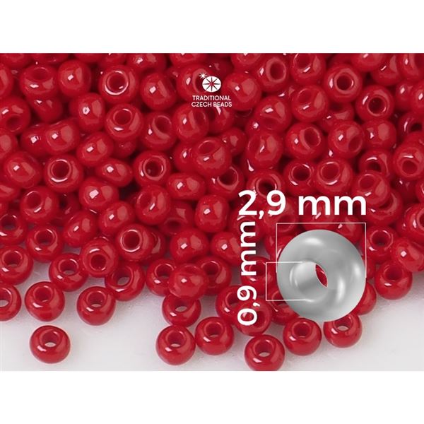 Preciosa Seed beads 8/0 2,9 mm Red (93210) 50 g