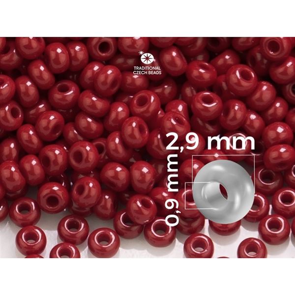 Preciosa Seed beads 8/0 2,9 mm Red (93310) 50 g