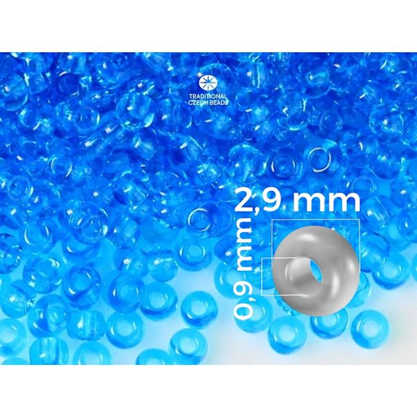 Preciosa Seed beads 8/0 2,9 mm Blue (60030) 50 g