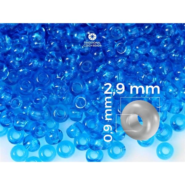 Preciosa Seed beads 8/0 2,9 mm Blue (60150) 50 g