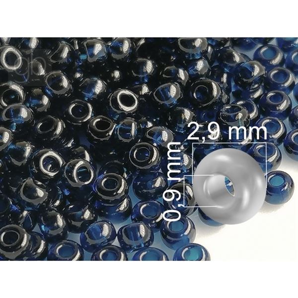 Preciosa Seed beads 8/0 2,9 mm Blue (60100) 50 g