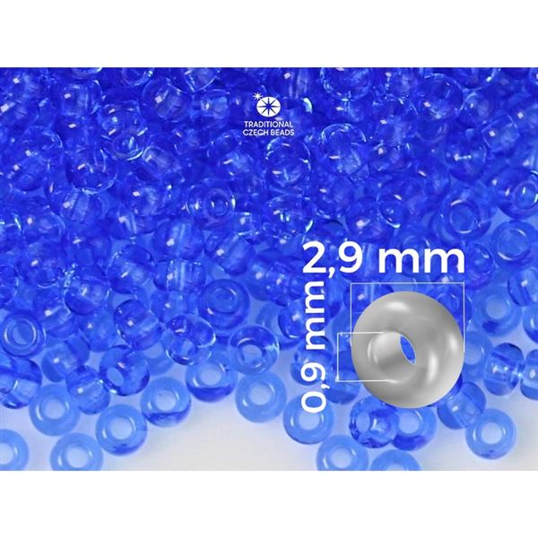 Preciosa Seed beads 8/0 2,9 mm Blue (30030) 50 g