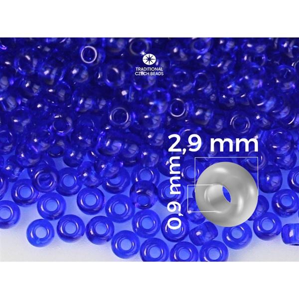 Preciosa Seed beads 8/0 2,9 mm Blue (30080) 50 g