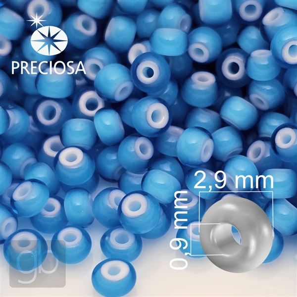 Preciosa CORNELIAN 8/0 2,9 mm Blue 63715 50 g