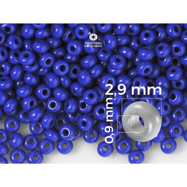 Preciosa Seed beads 8/0 2,9 mm Blue (33050) 50 g