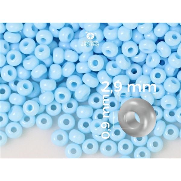 Preciosa Seed beads 8/0 2,9 mm Blue (63000) 50 g