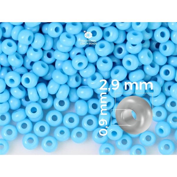 Preciosa Seed beads 8/0 2,9 mm Blue (63020) 50 g