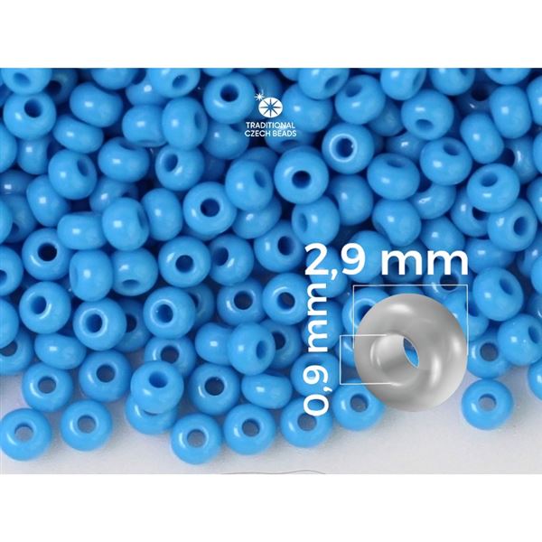 Preciosa Seed beads 8/0 2,9 mm Blue (63050) 50 g