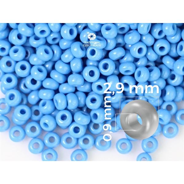 Preciosa Seed beads 8/0 2,9 mm Blue (63080) 50 g