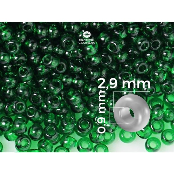 Preciosa Seed beads 8/0 2,9 mm Green (50060) 50 g