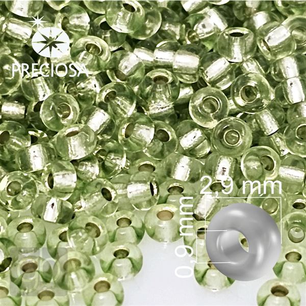 Preciosa Seed beads 8/0 2,9 mm Green 78154 50 g