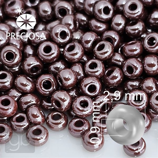 Preciosa Seed beads 8/0 2,9 mm Brown 18600 20 g