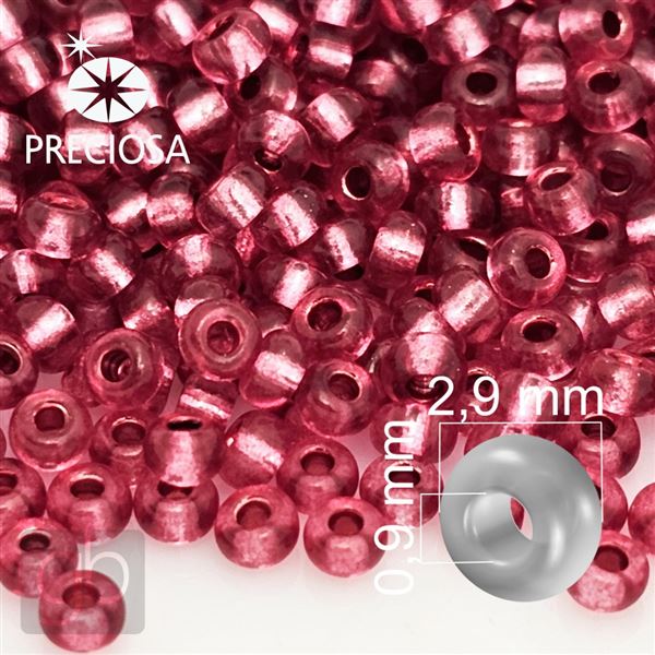 Preciosa Seed beads 8/0 2,9 mm Red 18298 20 g