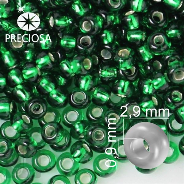 Preciosa Seed beads 8/0 2,9 mm Green 57060 20 g