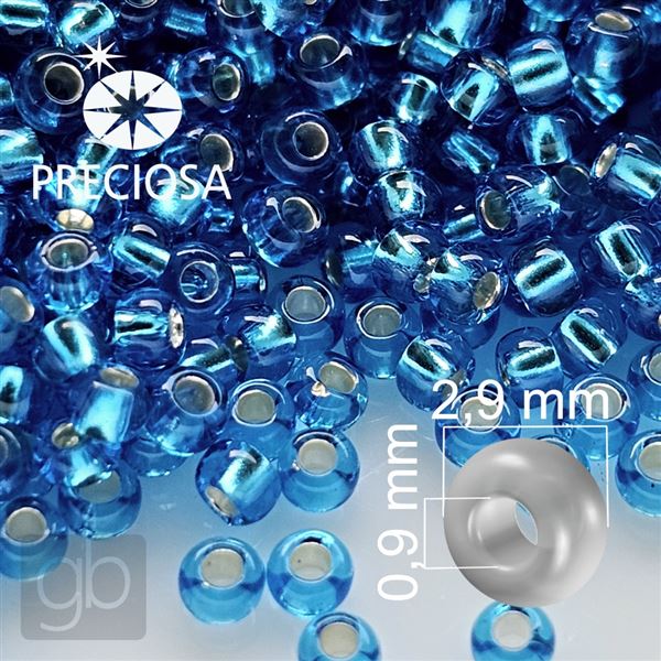 Preciosa Seed beads 8/0 2,9 mm Blue 67150 50 g