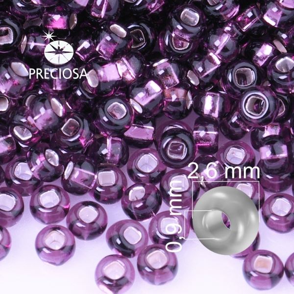 Preciosa Seed beads 9/0 2,6 mm Purple 08228 20 g