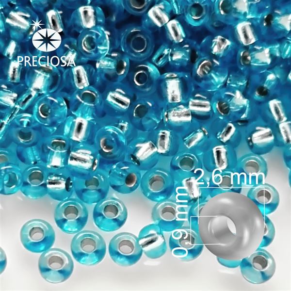 Preciosa Seed beads 9/0 2,6 mm Blue 08265 20 g