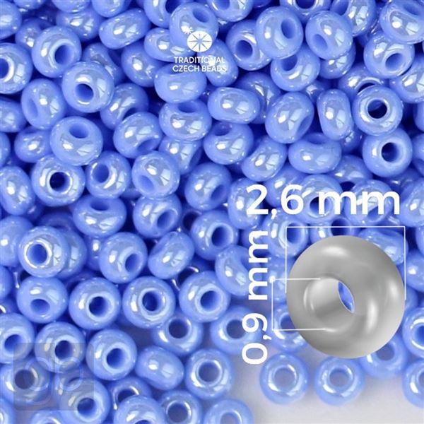 Preciosa Seed beads 9/0 2,6 mm Blue 38020 20 g