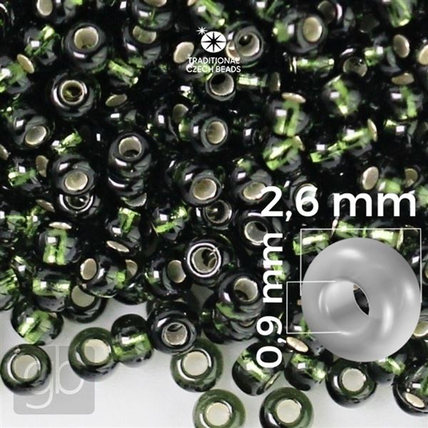 Preciosa Seed beads 9/0 2,6 mm Green 57290 20 g